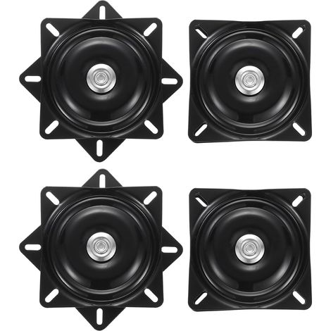 4 Pack 6 Inch Bar Stool Swivel Plate Replacement, Base Pivotante à Roulements à Billes Capacité de 400 lbs pour Bar Stool, Swivel Chair ou Recliner, Noir (1/5)