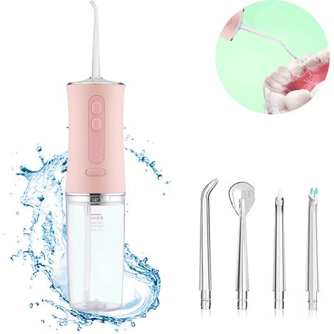 Irrigateur Oral - Sans Fil - Étanche IPX7 - 3 Modes - Réservoir Amovible 220 ml - Pour Soins Dentaires à Domicile Voyage Orthodontie