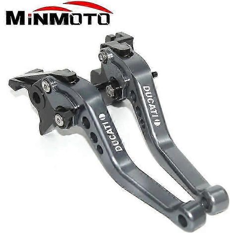 Levier de frein et d'embrayage unique compatible avec Ducati Monster S4/S4R/900/1000 Multistrada 1000/1100 S2R 1000, poignées de guidon réglables (1/5)