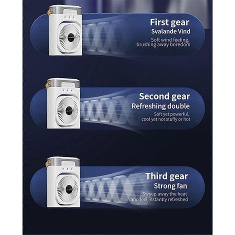 Tragbarer Tisch-Luftbefeuchter, kleiner Haushalts-Luftkühler-Ventilator, A--