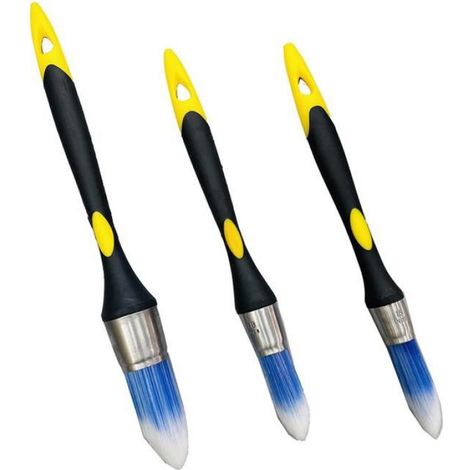 Pinceau De Finition - 5/8 Pouces - 3/4 Pouces - 1 Pouces - Pour Travaux De Peinture Précis - Lot De 3 (1/4)