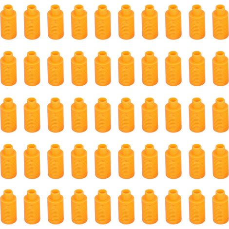 Plastic Pneumatic Muffler Air Line Flow Control Exhaust Silencer Compressor Fitting Orange50Pcs PSL‑02