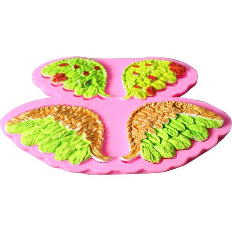 Silikon-Kuchenform mit Engelsflügelmuster, Dessert- und Puddingform, DIY-Form, Seifenherstellungswerkzeug (1/5)
