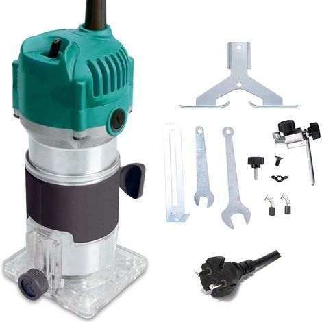 Fresatrice Verticale Elettrica 750W 6.35mm Rifilatore Fresa Legno Trimmer TM9503