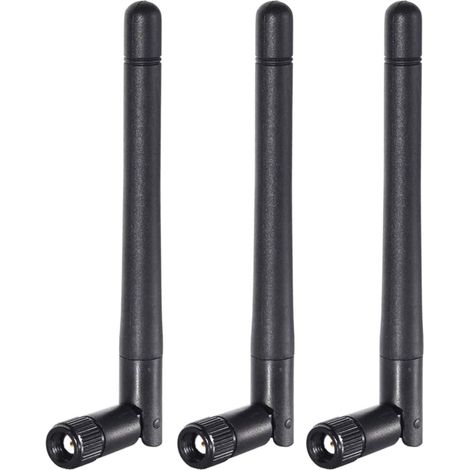 3 Pièces 2.4G/5G Double Bande RP-SMA Antenne WiFi Bi-Bande pour Carte/Routeur Réseau sans Fil/Booster + 3 Pièces U.fl RG178 Câble Coaxial Pigtail (1/5)