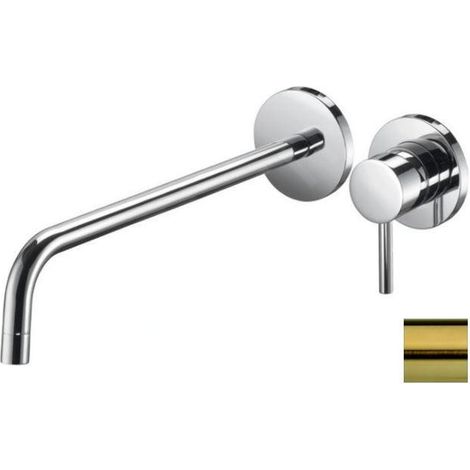 Paffoni Light - Mitigeur de lavabo encastré avec corps, installation de 2 trous, doré brossé LIG007HGSP70 (1/2)