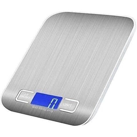 Balance numérique de Cuisine en Acier Inoxydable, électronique avec Affichage for la Cuisson des Aliments, ingrédients, Pesage du Lait(5kg/1g) (1/2)