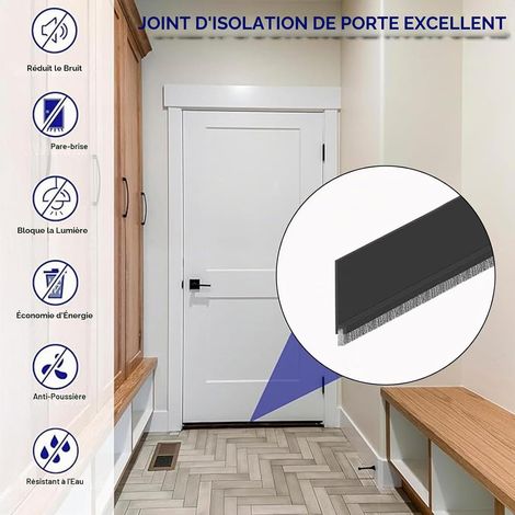 100 cm Noir Joint de Porte Black (1/4)