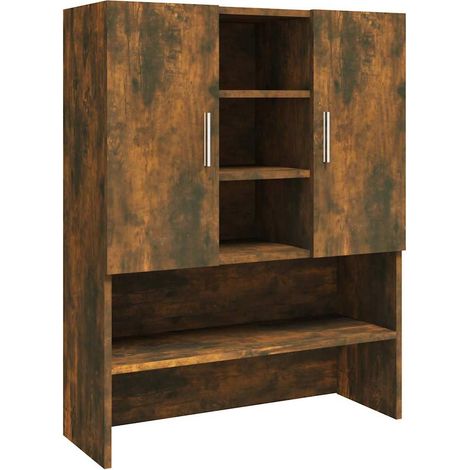 Maison Exclusive - Meuble pour machine à laver Chêne fumé 70,5x25,5x90 cm (1/5)