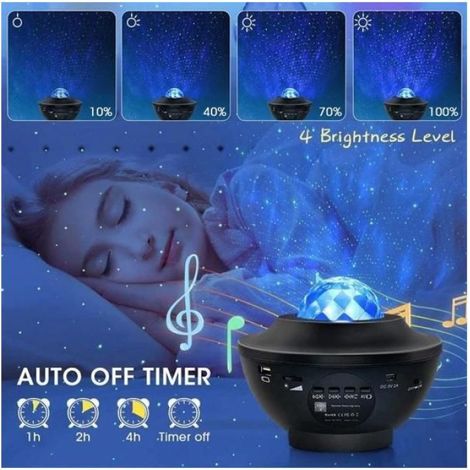 Projecteur Ciel Étoilé LED Galaxie avec Enceinte Bluetooth Intégrée, Veilleuse Multicolore d'Ambiance pour Chambre d'Enfant (1/4)