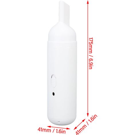 Ortviai Aspirateur Portable Sans Fil Blanc – Puissance Élevée, Compact et Rechargeable pour Voiture, Canapé, Tapis (1/4)