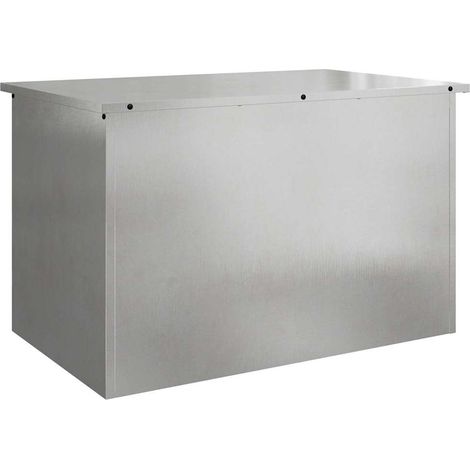 Boîte de Rangement Extérieure Argent 80 x 50,5 x 50 cm Acier