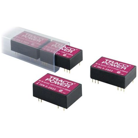 TracoPower TEN 3-2423 Convertisseur CC/CC pour circuits imprimés 24 V/DC 15 V/DC, -15 V/DC 100 mA 3 W Nbr. de sorties: (1/2)