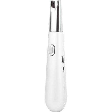 Briquet USB à impulsion rechargeable, mini briquet portable pour bougie, usage intérieur et extérieur, blanc (1/5)