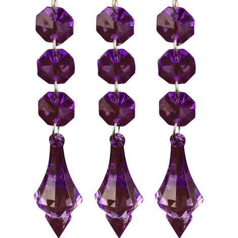 Perles En Acrylique Pour Suspension - Décoration Luminaire Rideau Mariage Fête - Formes Variées - Lot De 1 (1/3)