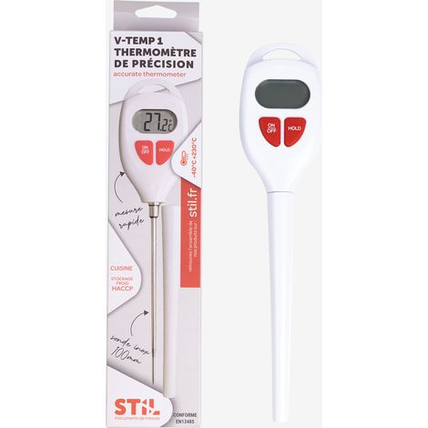 Thermomètre à Sonde Inox Etanche 100 mm - Contrôles HACCP - Gilac
