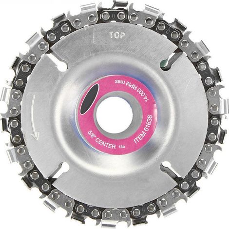 4-Zoll-Winkelschleiferkette zum Schneiden von Holz, geeignet für 100/115-mm-Winkelschleifer, 22 Zähne.