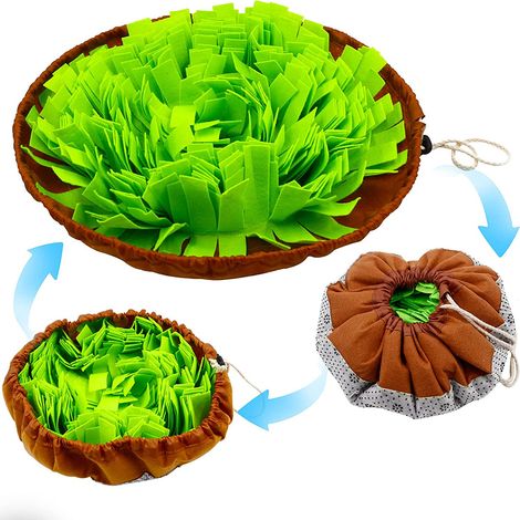 Tapis D'Enrichissement Pour Chien - En Felt - Antidérapant - Pliable En Bol - Pour Jeu Olfactif Et Distribution De Croquettes - 1 Pièce (1/5)