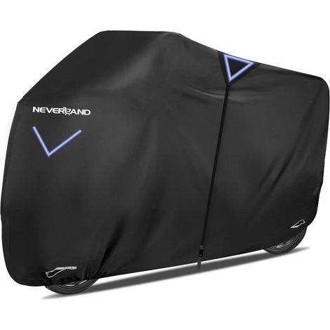 Motorrad Abdeckplane XXXL wasserdicht 300D Oxford mit Schlosslöchern reflektierend (1/5)