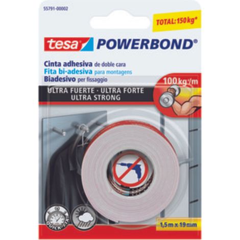NASTRO BIADESIVO TESA POWERBOND 19MMX1,5M- TESA- 12,0 pz
