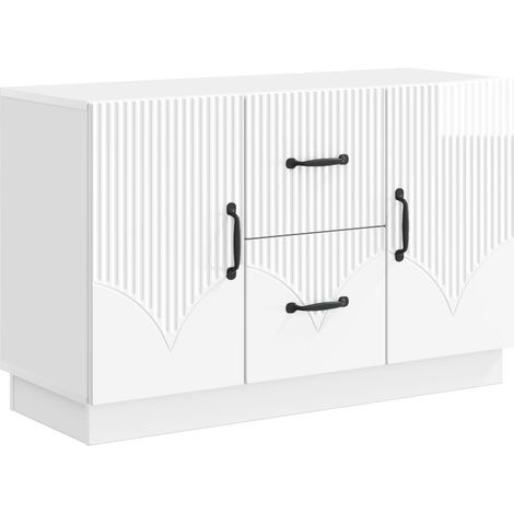 Credenza Bianco Lucido 89 x 34,5 x 57 cm Legno ingegnerizzato vidaXL