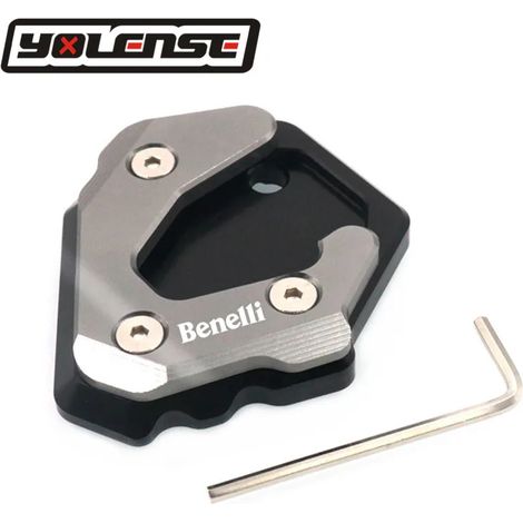 (Gris - Benelli) Compatible avec les modèles Benelli TNT25, TNT 25, Leoncino 500 et BJ500 : béquille latérale, extension et support pour moto, puissance maximale (1/4)