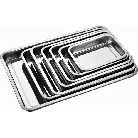 Plateau en inox 410 magnétique, 5 mm, 32 x 22 x 2 cm