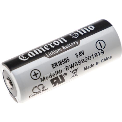 vhbw Lithium ER18505 Round Cell Battery - Primary Battery (4000mAh, 3.6V, Li-SOCl2) (1/2)