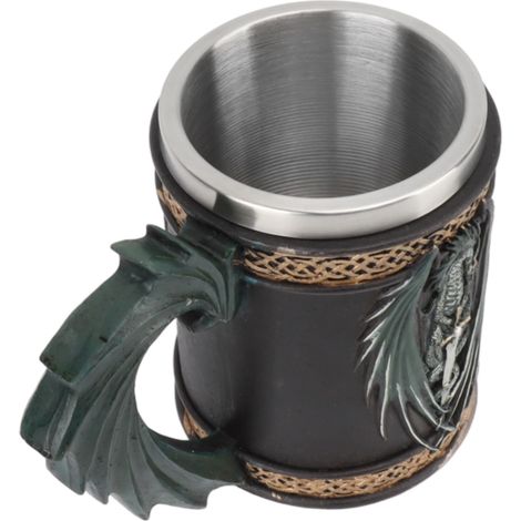 Innovativer Edelstahlbecher im Retro-Stil mit Piratendrachenmotiv und großem Fassungsvermögen für Bier, Kaffee und Heißgetränke. (1/5)