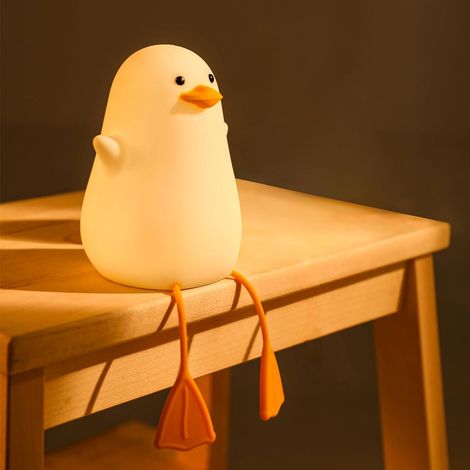 Veilleuse LED canard, veilleuse bébé mignonne en silicone souple à intensité variable, veilleuse pour chambre d'enfant, veilleuse