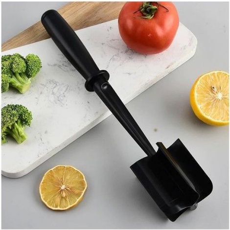 1 Hachoir à viande manuel, 5 lames incurvées, Nylon sans BPA, Résistant 120°C, Pour bols et casseroles (1/5)