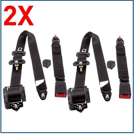 Set di 2 cinture di sicurezza universali a 3 punti, retrattili, per camion e autobus – cintura di sicurezza automatica a tre punti, retrattile, per il conducente (1/5)