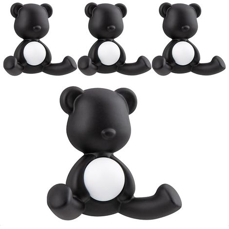 Kids Double Hook Wall Mounted Coat Hooks Matt Black (1/5)