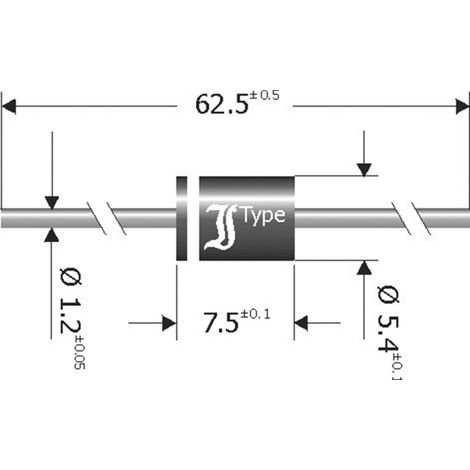 Diotec Schottky-Barriere-Gleichrichterdiode SB1260 DO-201 60 V 12 A