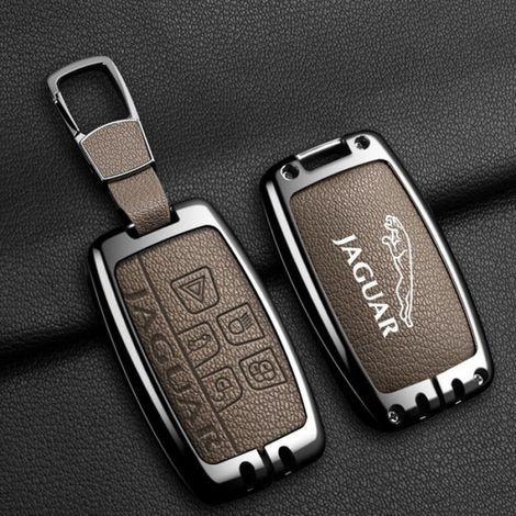 Pour Jaguar XEL E-PACE 2019 Jaguar XE e-pace XF F-TYPE XJ C-X16 V12 XJL mode en alliage de Zinc en cuir voiture - A-Khaki chain