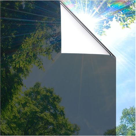 Film De Protection Solaire - Film Anti UV Statique Sans Colle - Film De Confidentialité Unidirectionnel Pour Fenêtre - 44,5 X 198 cm (1/5)