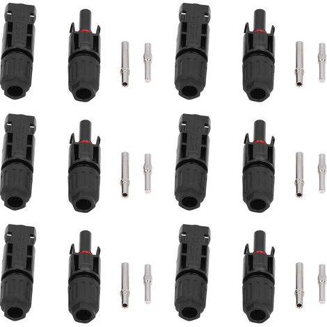 Lot de 6 connecteurs solaires mâles et femelles étanches IP67 pour câbles de panneaux photovoltaïques, haute tension 30 A 1500 V (1/5)