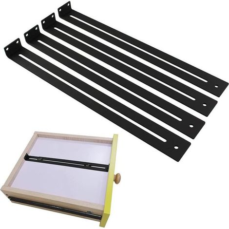 Kit de réparation de tiroir, accessoire de réparation de meubles, support central pour renforcer et réparer la casse, pour bois/panneaux de particules/commodes MDF Vis incluses (1/5)