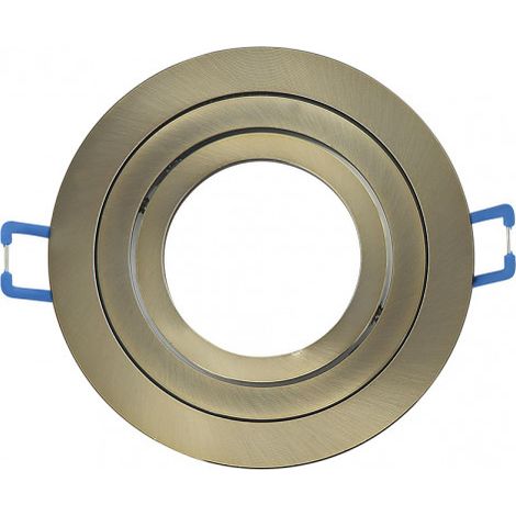 FAB 14348RE14  Cenote Da Incasso Regolabile 1xgu10 Tondo Cuoio 2x9,2x9,2 Cm 8 Taglio C/Portalampada