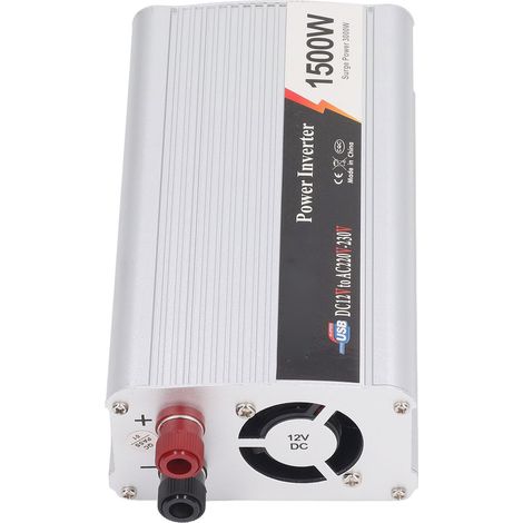 1500-W-Wechselrichter mit modifizierter Sinuswelle, 3000 W Spitzenleistung, 5-V-USB-Ausgang, 12-V-auf-220–230-V-Kfz-Adapter (1/5)