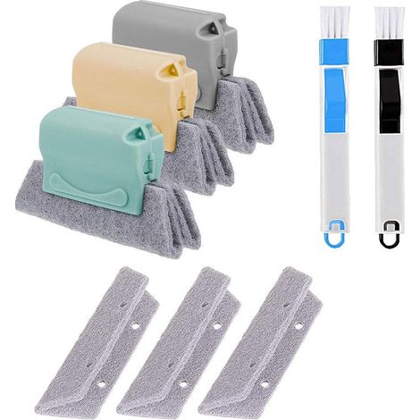 Set di spazzole per la pulizia delle scanalature delle finestre, per la pulizia delle guide delle finestre (1/4)