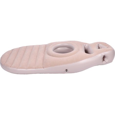 Cuscino pieno con foro per la pancia, galleggiante gonfiabile in PVC leggero e confortevole per piscina, ideale per favorire il sonno, colore grigio. (1/5)