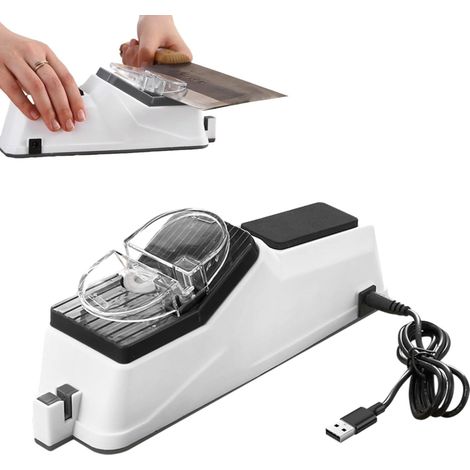 Afilador de cuchillos eléctrico de afilado rápido con batería de 1200 mAh, alimentado por USB, para uso doméstico. Afilador de cuchillos y molinillo. Herramientas de cocina. (1/5)