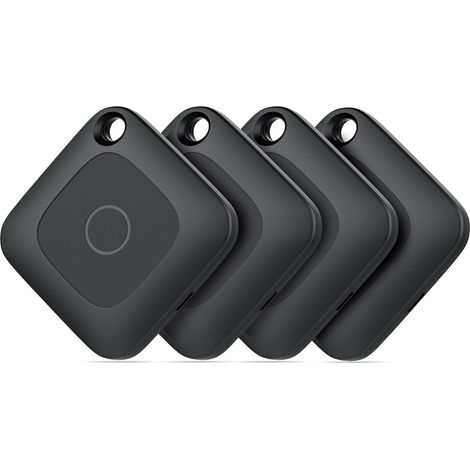 Tracker Tag - Bluetooth 5.0 - Compatible With Apple Find My App - IP67 Waterproof - Replaceable CR2032 Battery - For Keys Luggage Pets - 4 Pack (1/5)