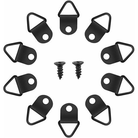 50pcs Hooks for Picture Hanging Picture Frame Without Drilling Metal Rings Fixing Picture Frame Picture Fixing Mirror Wall Decoration(black) (1/4)