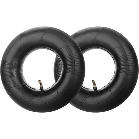 Lot de 2 chambres à air 3.00-4 avec valve coudée pour brouette, 260 x 85 mm, chambre à air pour brouette, roue, tondeuse à gazon, diable (1/4)