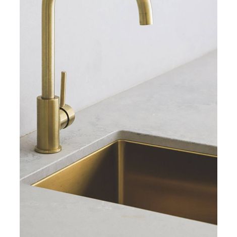 Lavello da cucina singolo 380 mm - ottone spazzolato - Balsa (1/5)