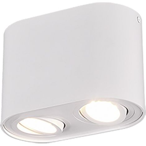 Foco de techo 2 focos GU10 orientables Cookie White Trio Lighting