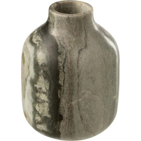 Vase Déco en Marbre "Courchevel" 15cm Gris Clair