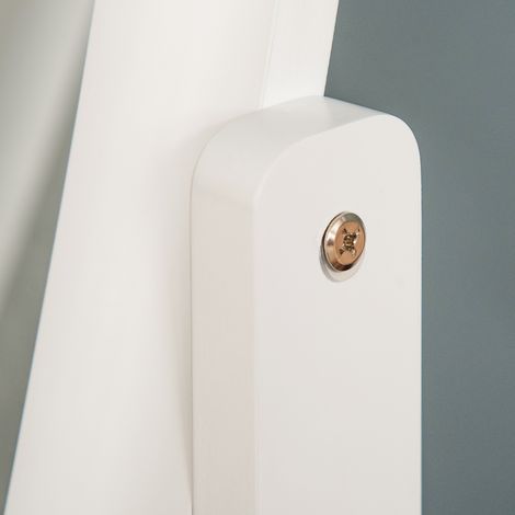 Miroir ovale sur pied inclinable, 154,5x47,5x45,5cm, blanc, miroir corps entier réglable. (1/5)